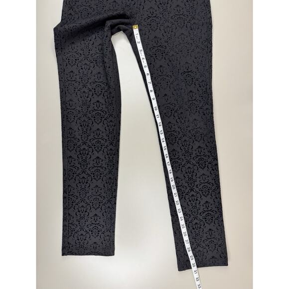 NYDJ Womens Velvet Burnout Legging Pull On Pants Fairy Grunge 6 Black Whimsigoth - Picture 3 of 13